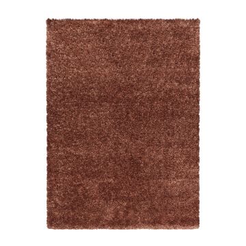 Brilliant Shaggy tapis poils longs rectangle 140x200cm cuivré