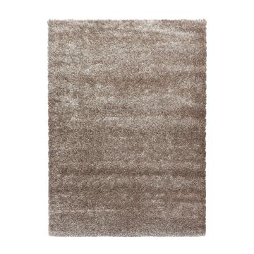 Brilliant Shaggy tapis poils longs rectangle 60x110cm taupe