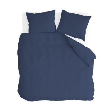 Soft Structure dekbedovertrek 240x220cm donker blauw