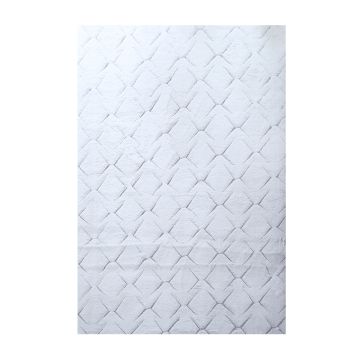 Vision Zyra 3D tapis poils ras rectangle 120x170cm argent