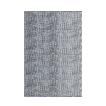 Style Veyza tapis poils ras coureur 80x250cm gris