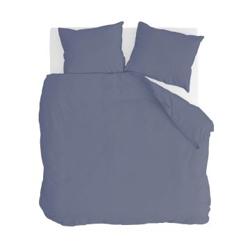 Vintage Cotton dekbedovertrek 240x220cm blauw