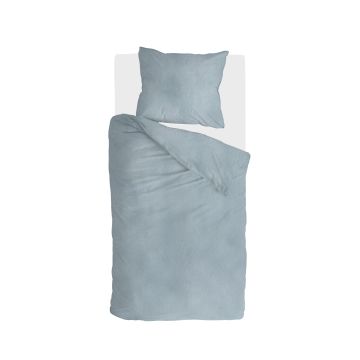 Vintage Flannel dekbedovertrek 135x200cm jeans blauw