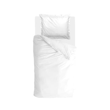 Vintage Satin dekbedovertrek 140x220cm wit
