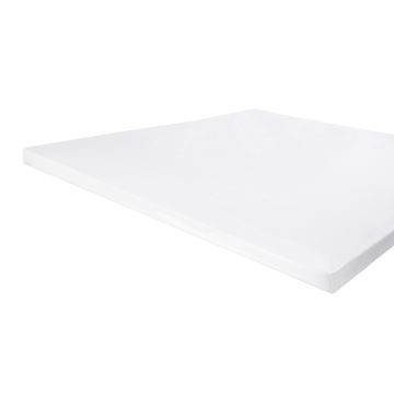 Jersey Stretch topper hoeslaken 160x220cm wit