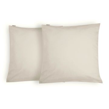 Crispy Cotton kussensloop 80x80cm zandkleur (2 stuks)