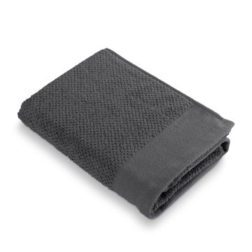 Soft Cotton Popcorn baddoek 50x100cm antraciet