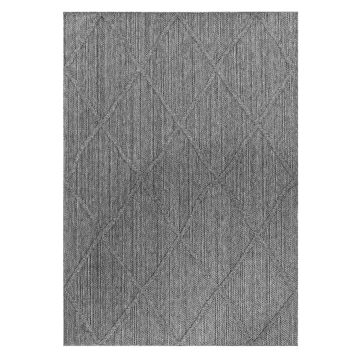 Patara Baka tapis extérieur/intérieur poils ras rectangle 140x200cm gris