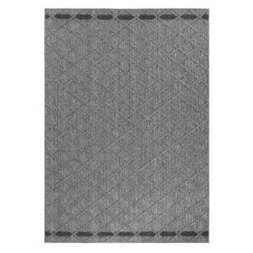 Patara Petek tapis extérieur/intérieur poils ras rectangle 240x340cm gris